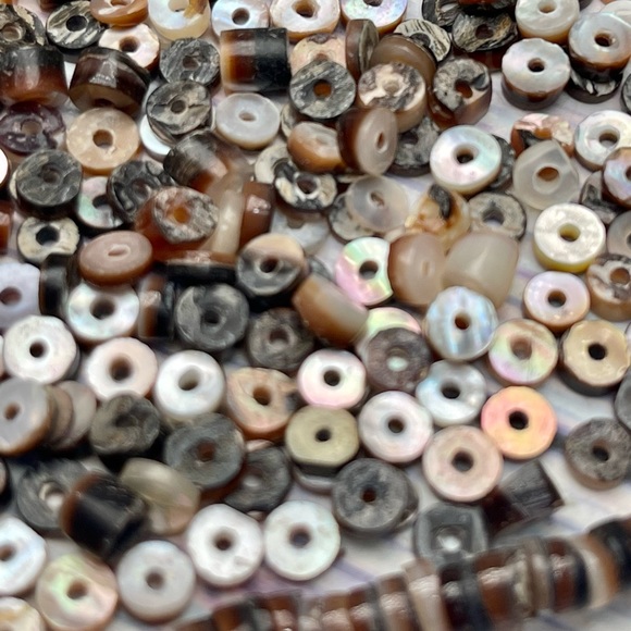 200+ Abalone Mother of Pearl Shell Black Lip Beads Mixed Lot Jewelry Making DIY - Picture 9 of 14